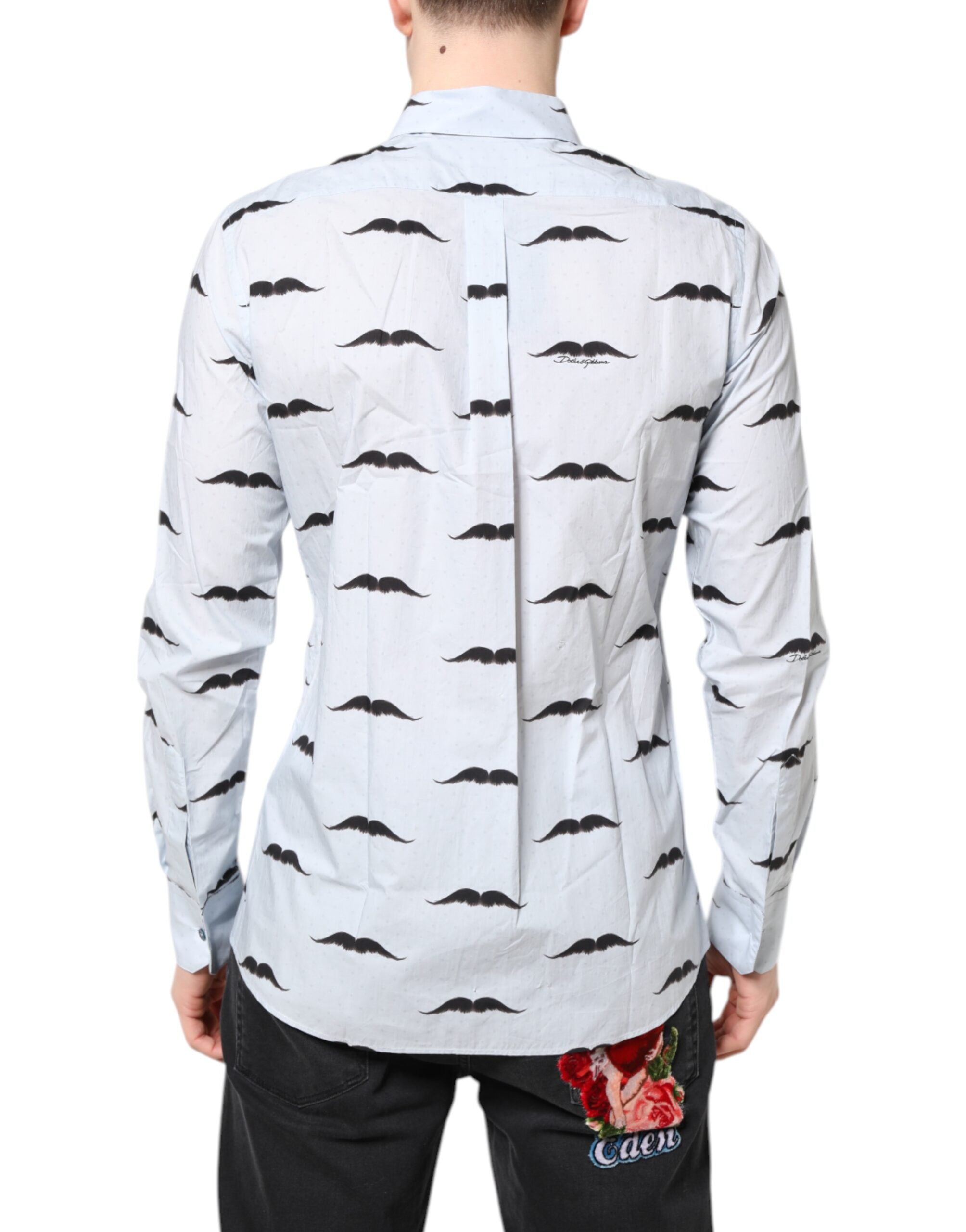 Dolce & Gabbana Light Blue Cotton Shirt MARTINI Formal Dress Shirt